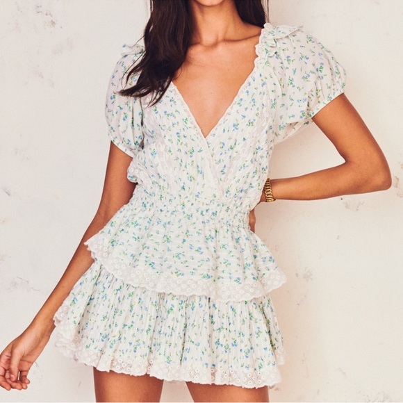 SOLD🚫LoveShackFancy “Carlo” Dress in Bonnet Blue - Picture 7 of 14